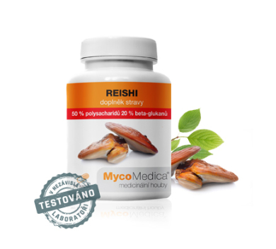 Reishi 50 % vysoká koncentrace | Mycomedica  | 90 kapslí 