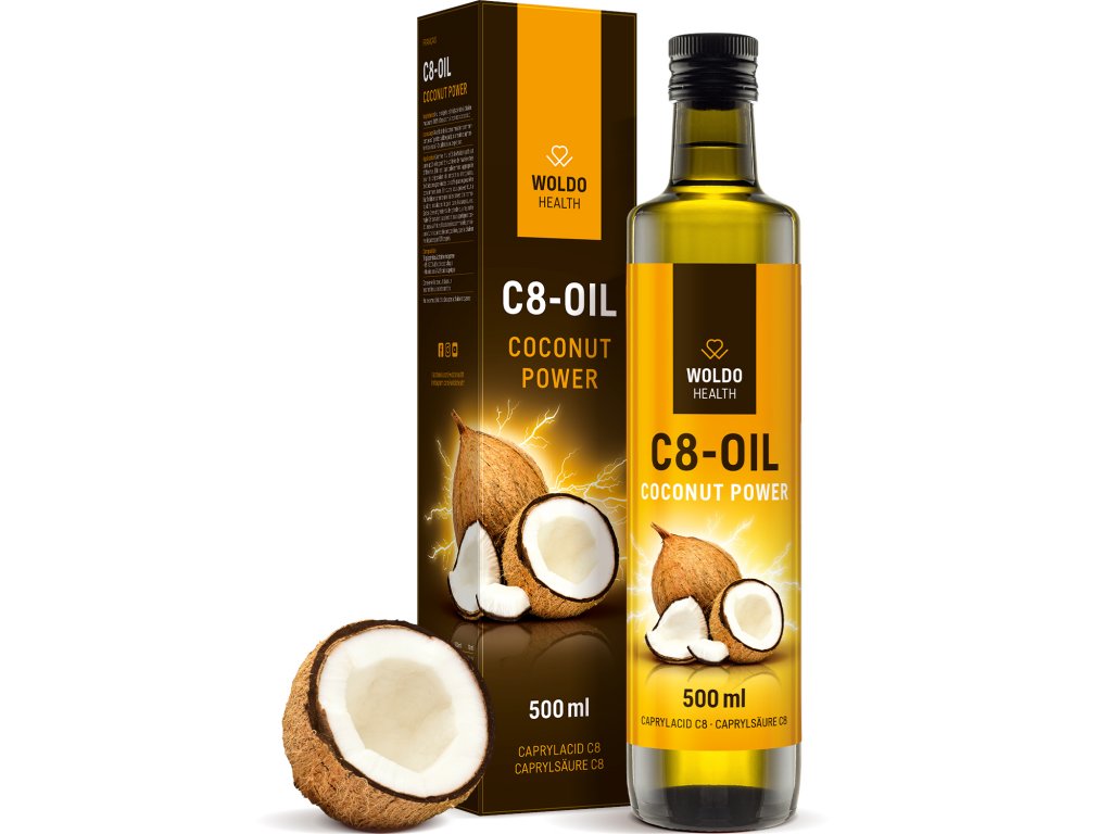  C8 MCT olej, čistá kys. kaprylová | 500 ml