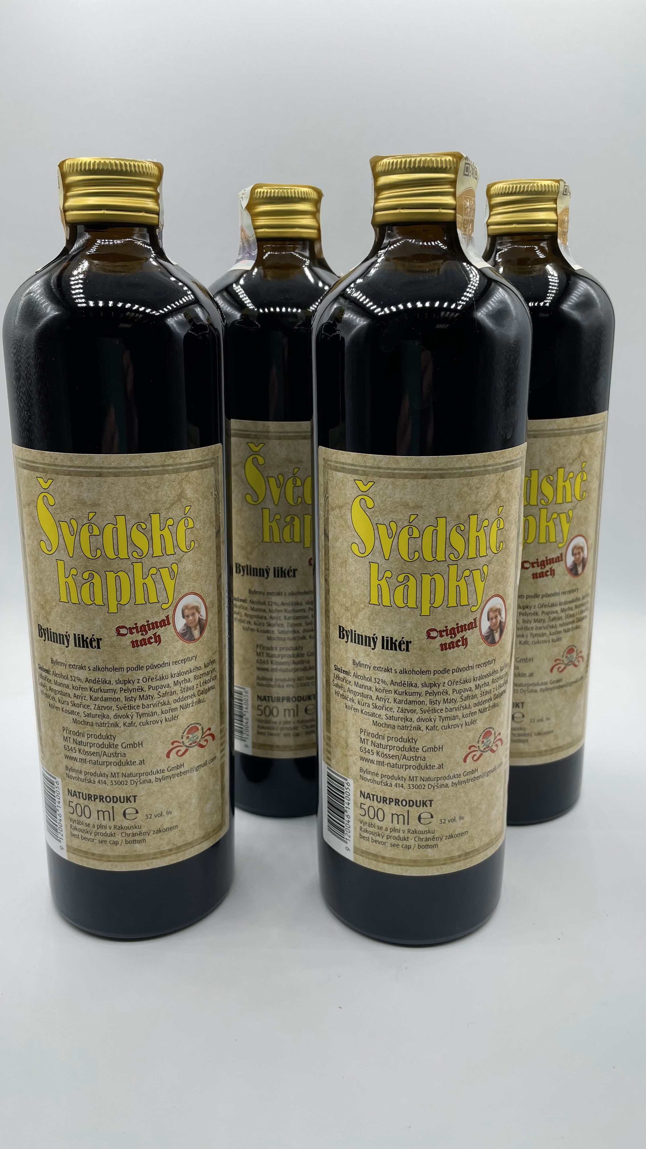 ORIGINÁL Švédské kapky se šafránem | s alkoholem | 4x500 ml