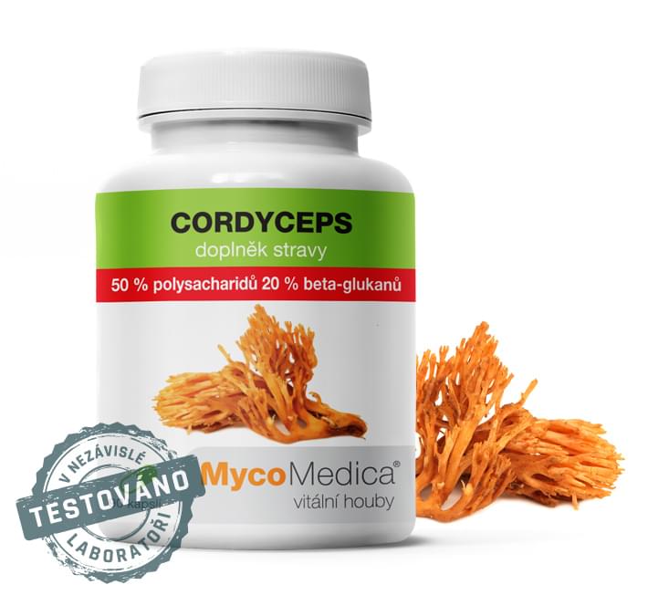 Cordyceps 50 % ve vysoké koncentraci | MycoMedica | 90 kapslí 